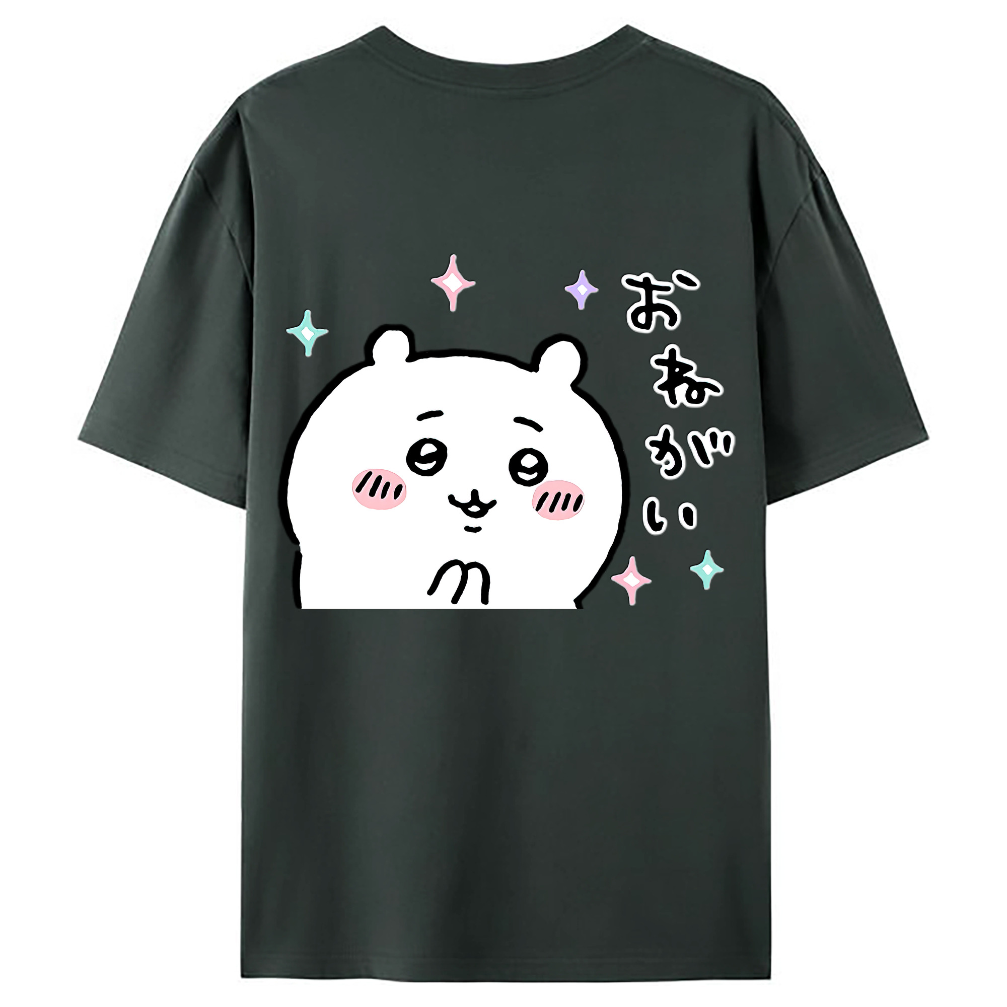 （画像用） ちいかわ ちいかわ Chii-kawa chiikawa 綿100％ メンズ半袖Tシャツ（バックプリント） 通気性
